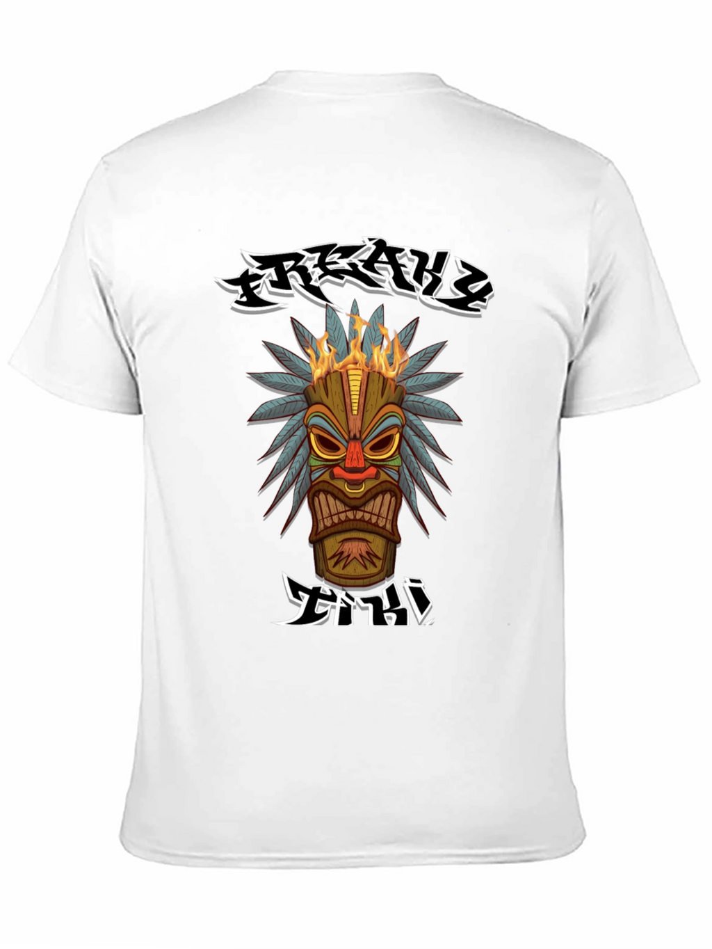 Tribal Tiki Head Graphic T-Shirt