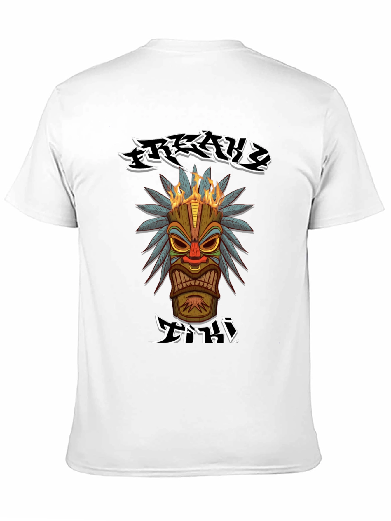 Tribal Tiki Head Graphic T-Shirt