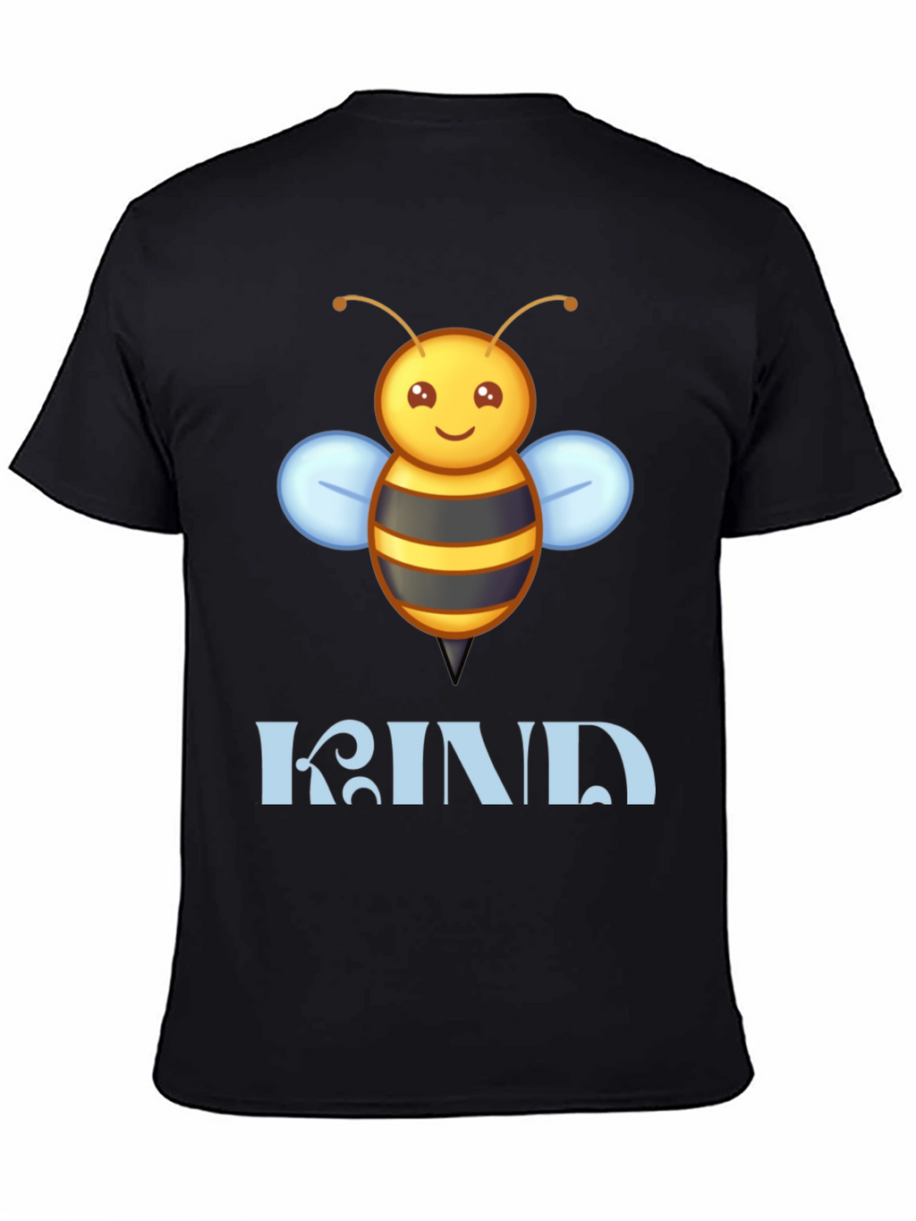 Be Kind Bee Graphic Tee - Black Cotton T-Shirt
