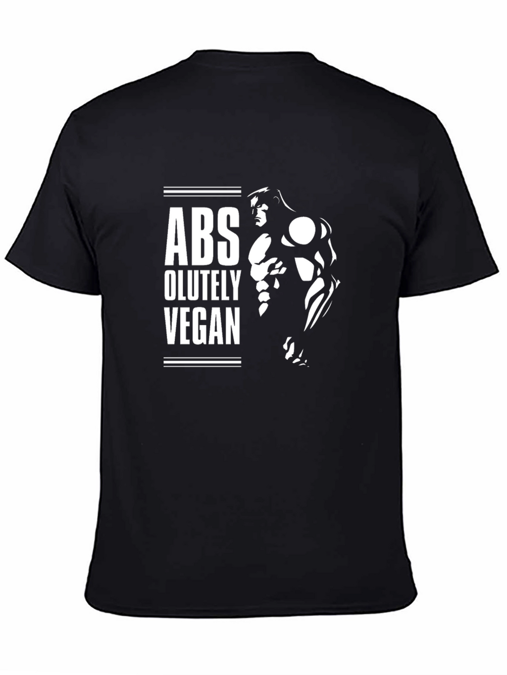 Abs-olutely Vegan Graphic T-Shirt - Bodybuilder Fitness Tee