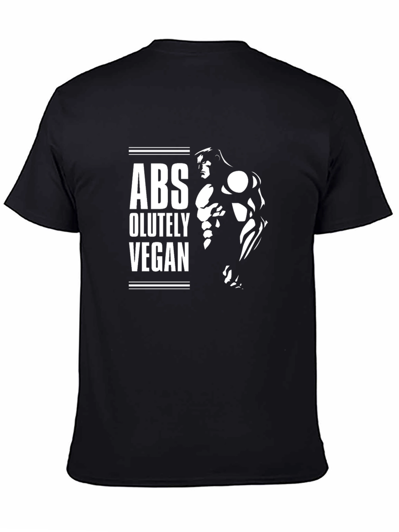 Abs-olutely Vegan Graphic T-Shirt - Bodybuilder Fitness Tee