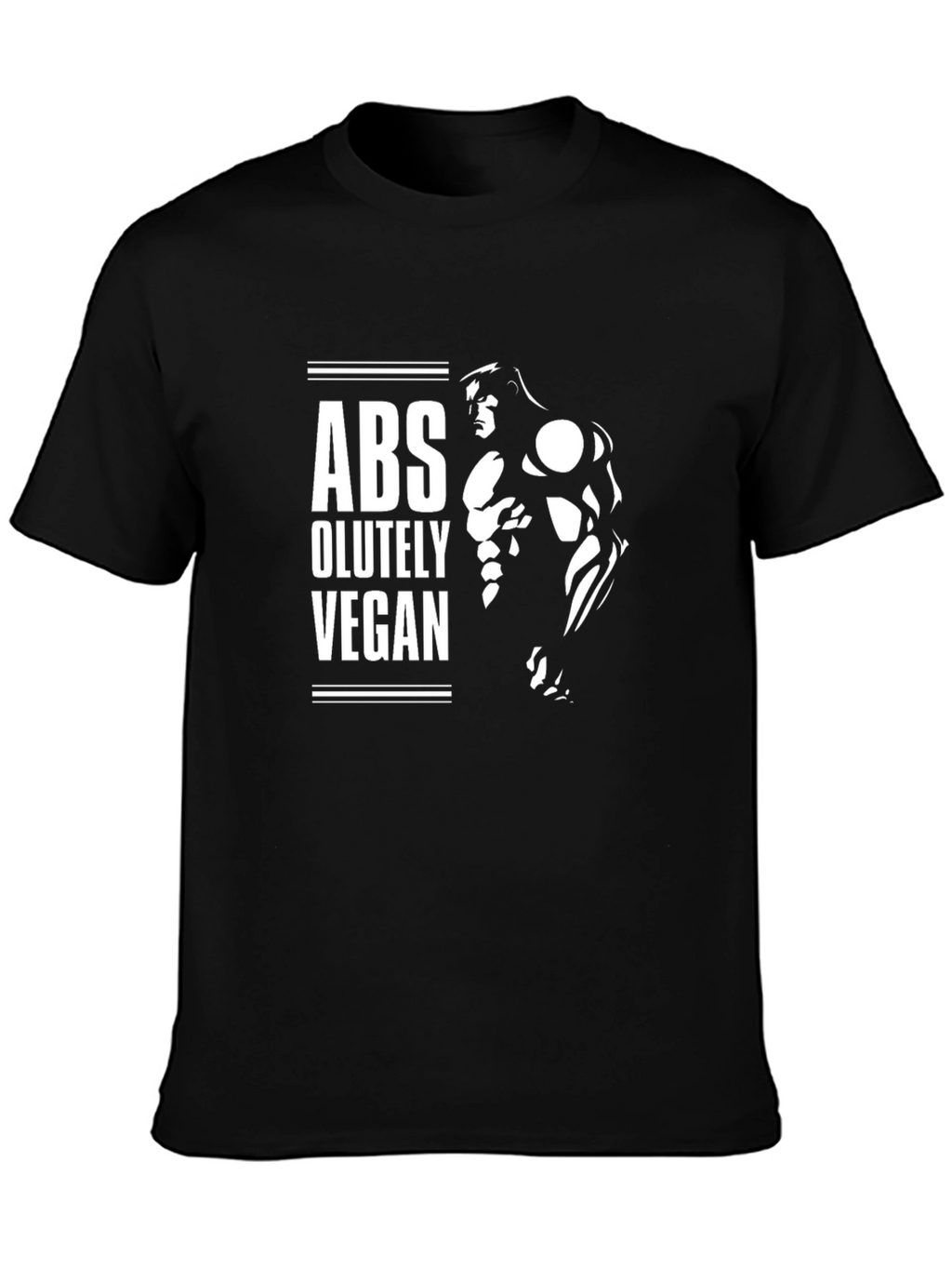 Abs-olutely Vegan Graphic T-Shirt - Bodybuilder Fitness Tee