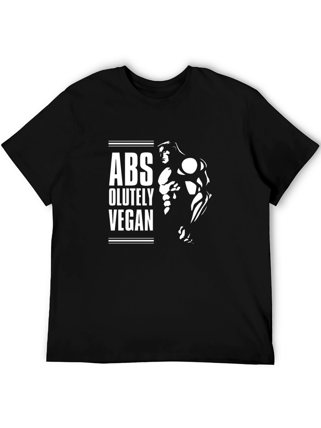 Abs-olutely Vegan Graphic T-Shirt - Bodybuilder Fitness Tee