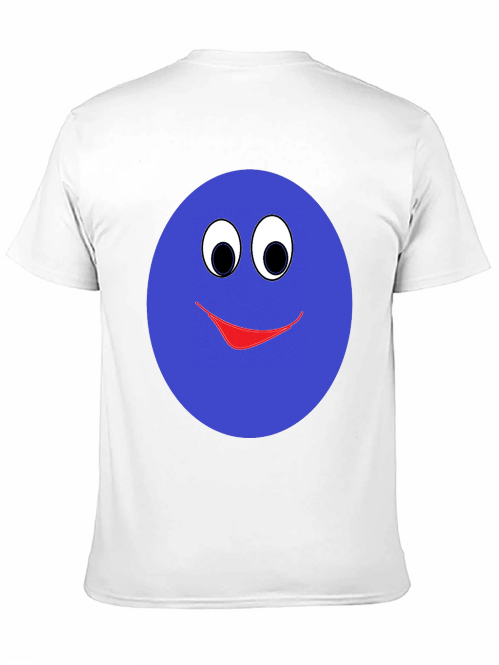 Smiley Face Graphic T-Shirt - Blue