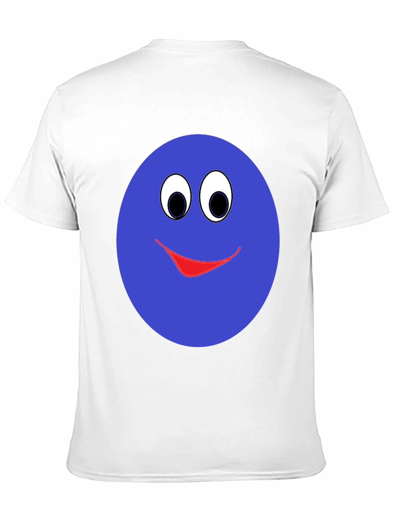 Smiley Face Graphic T-Shirt - Blue