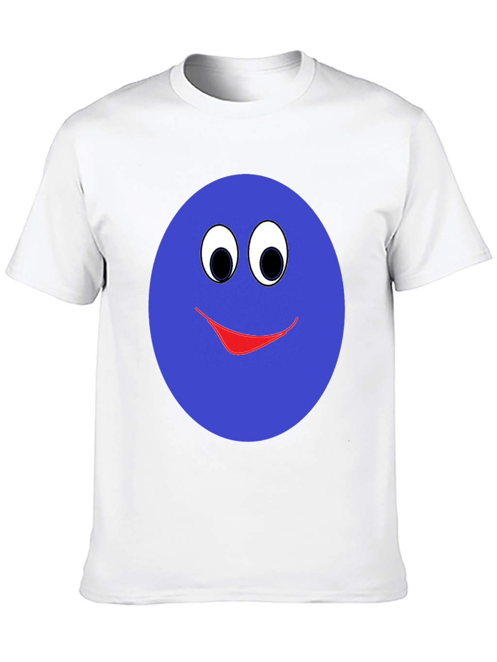 Smiley Face Graphic T-Shirt - Blue