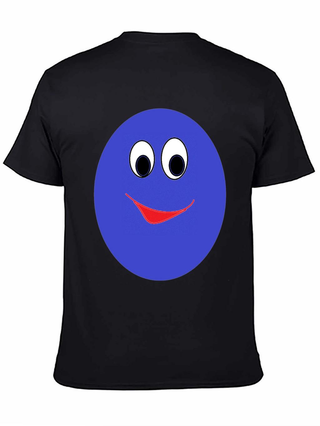 Smiley Face Graphic T-Shirt - Blue