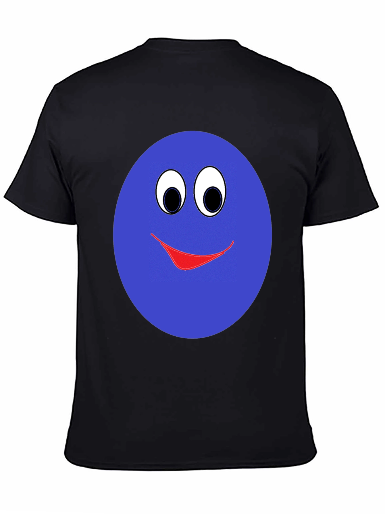 Smiley Face Graphic T-Shirt - Blue