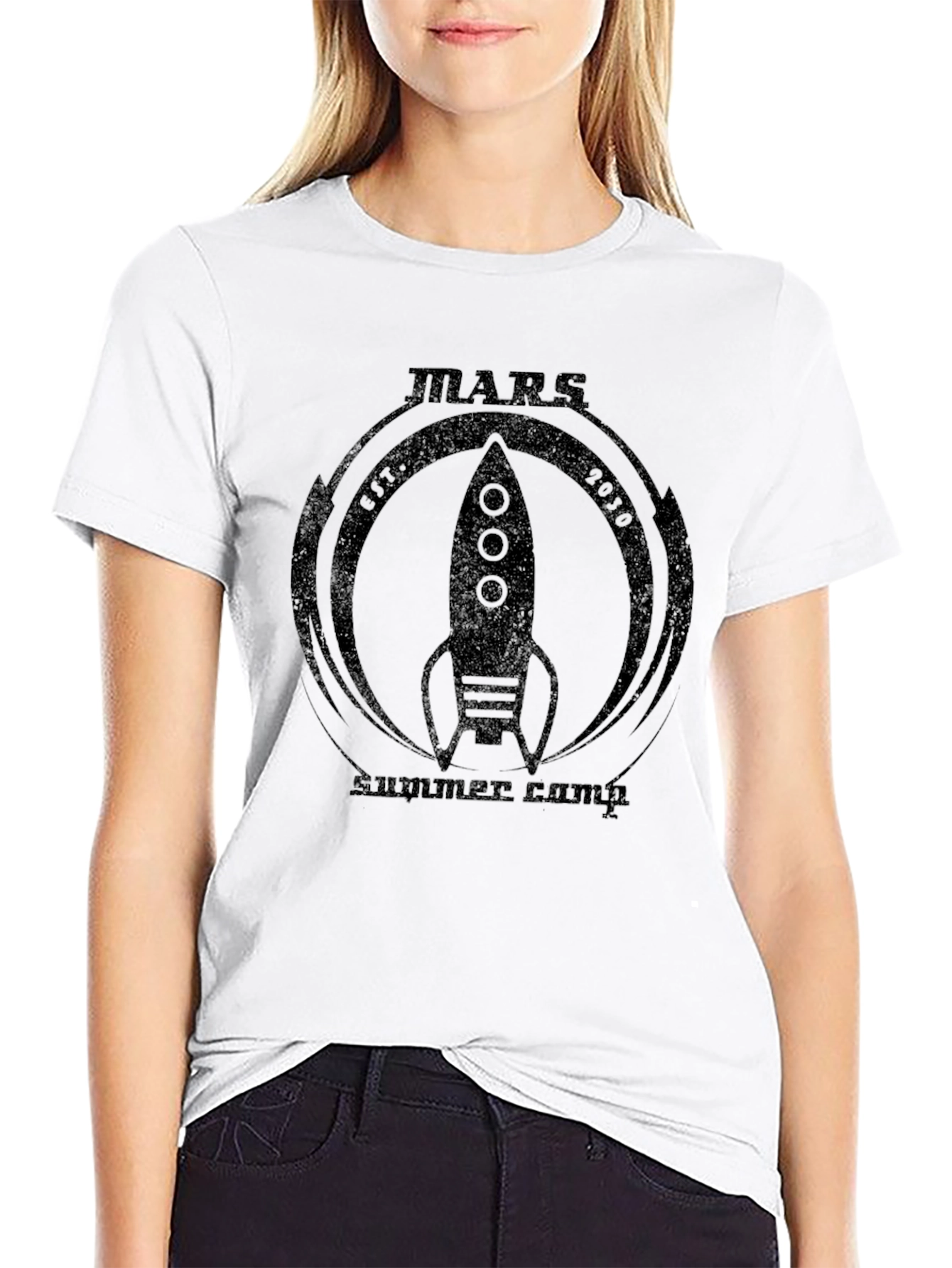 Mars Summer Camp Rocket Graphic Tee
