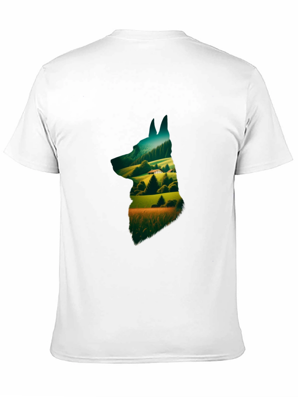 Nature Dog Graphic Tee - Stylish Black Cotton Shirt