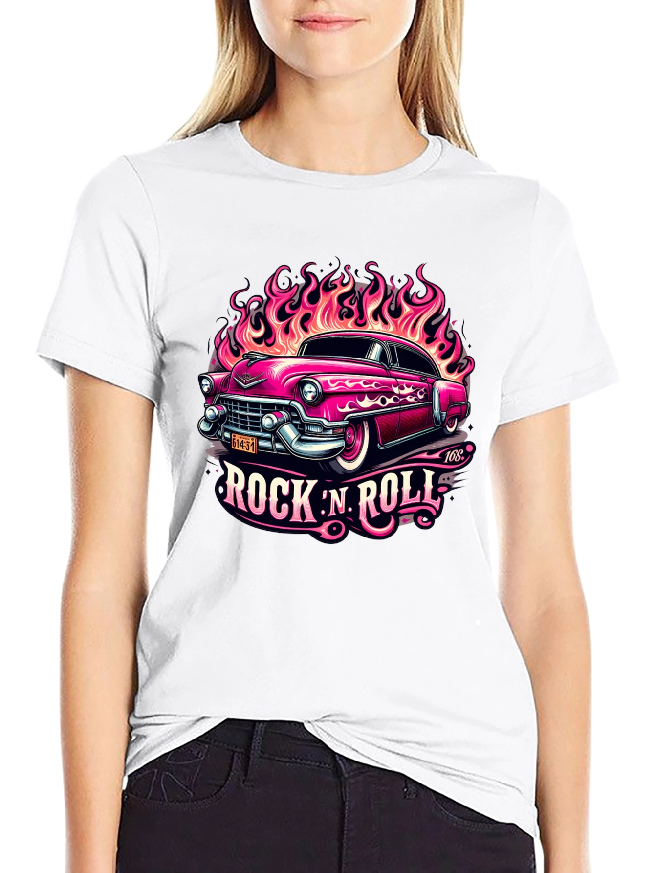 Rock N Roll Classic Car Graphic Tee