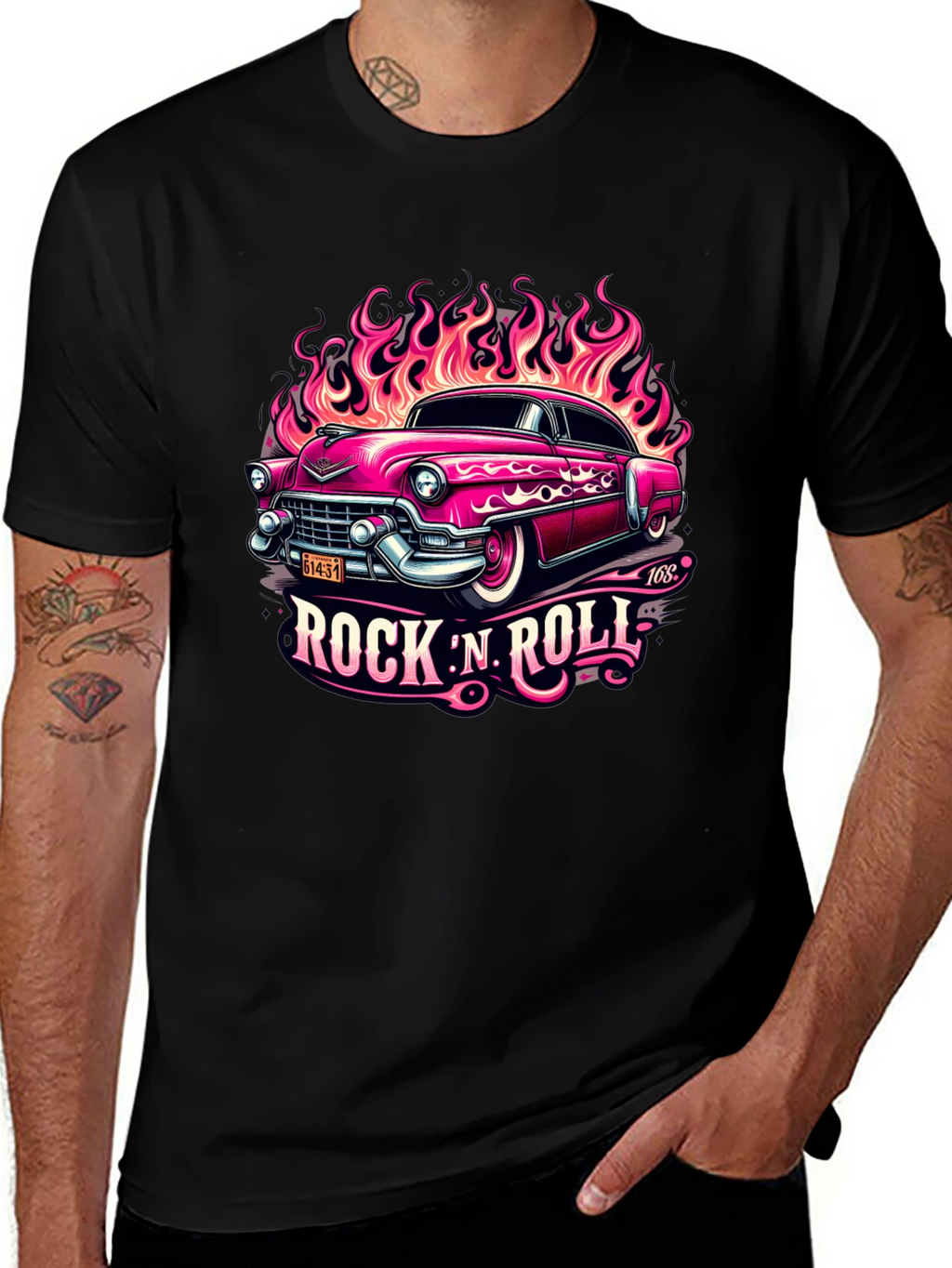 Rock N Roll Classic Car Graphic Tee