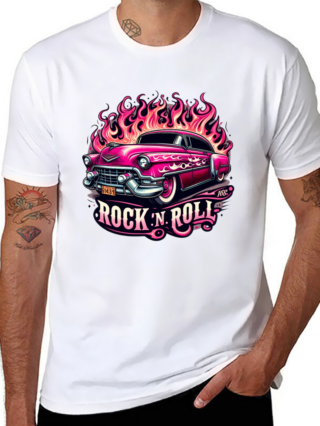 Rock N Roll Classic Car Graphic Tee