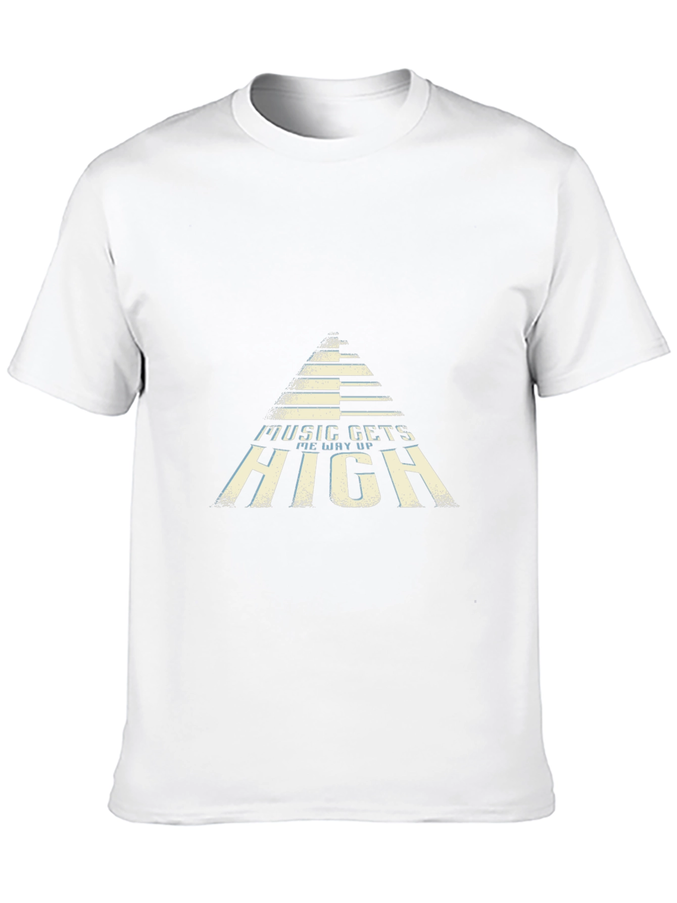 Music Gets Me Way Up Black Graphic Tee