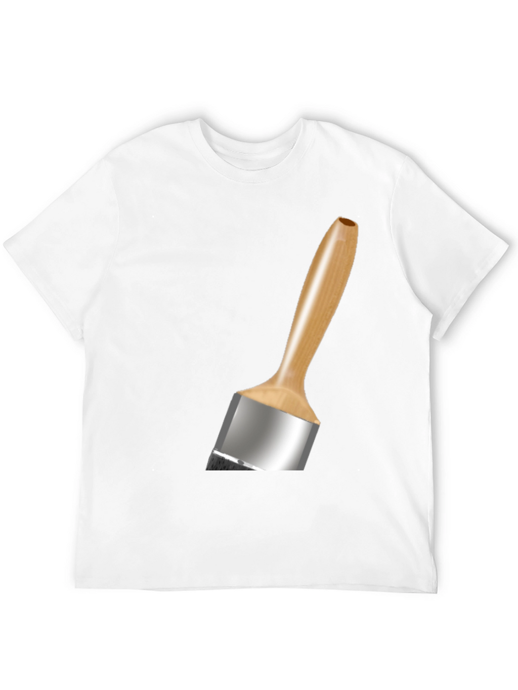 Paint Brush Graphic Tee - Black Cotton Blend