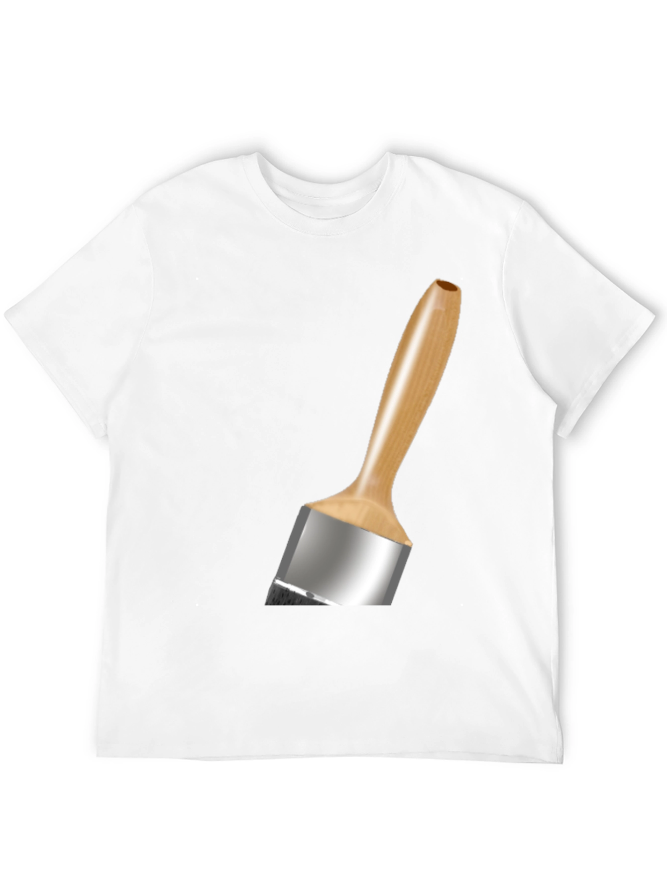 Paint Brush Graphic Tee - Black Cotton Blend