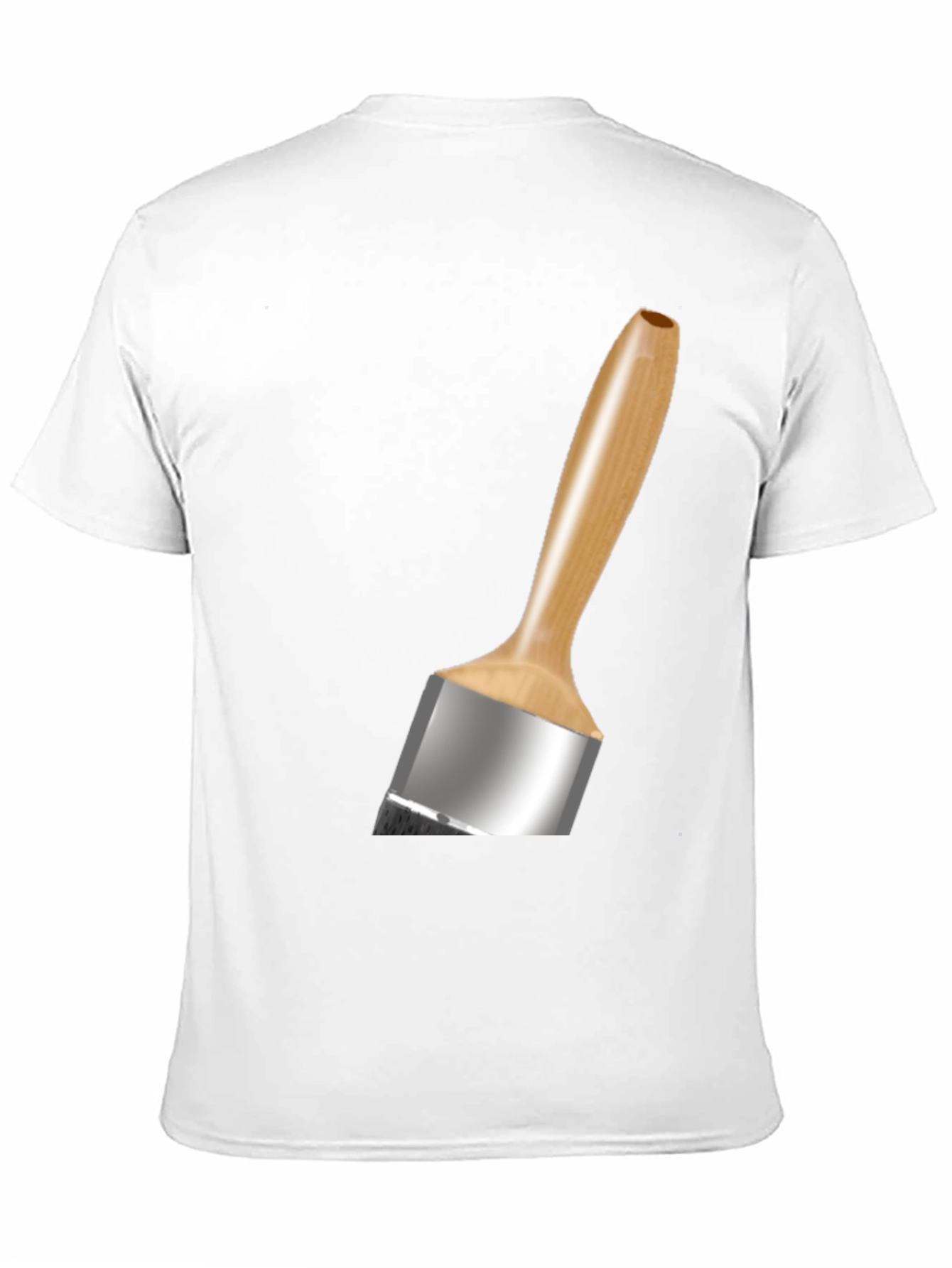 Paint Brush Graphic Tee - Black Cotton Blend