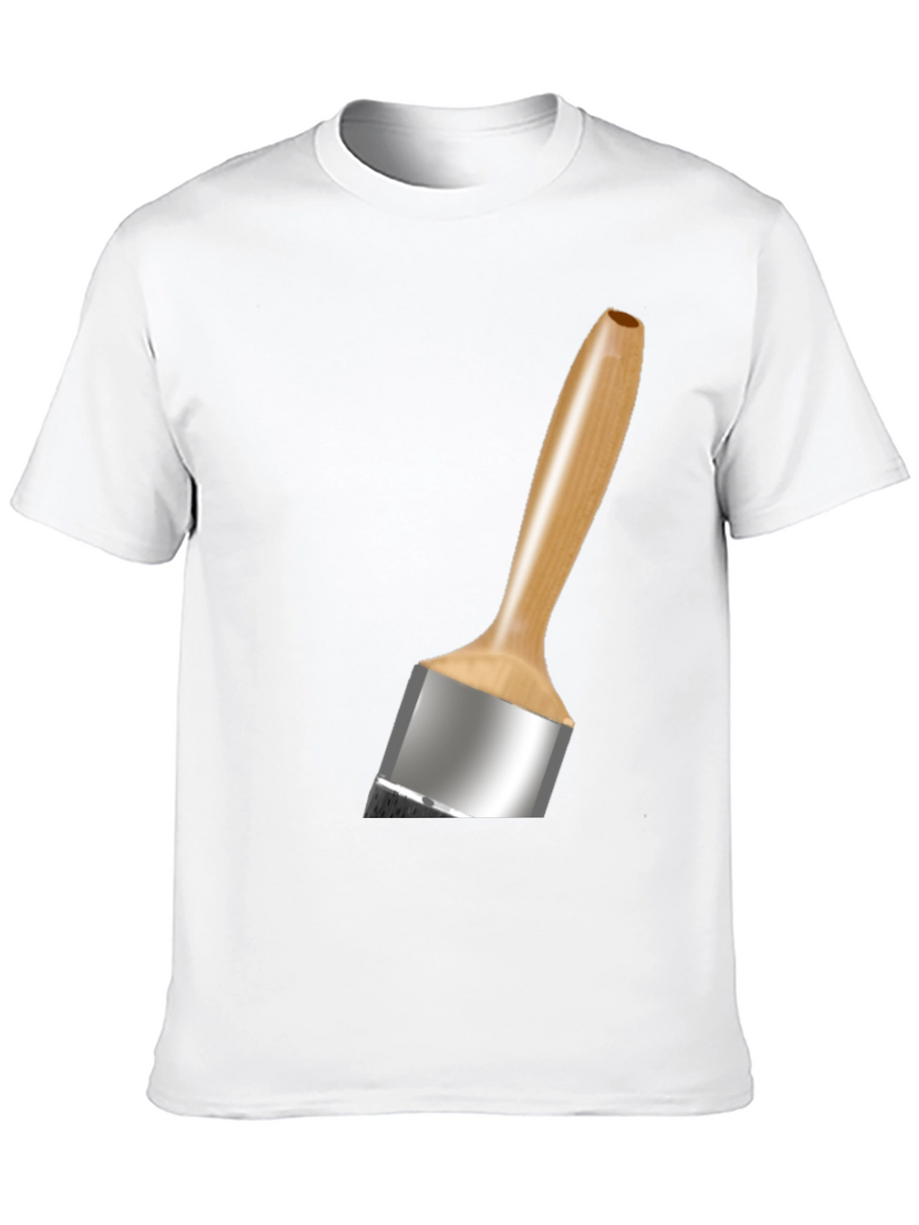 Paint Brush Graphic Tee - Black Cotton Blend