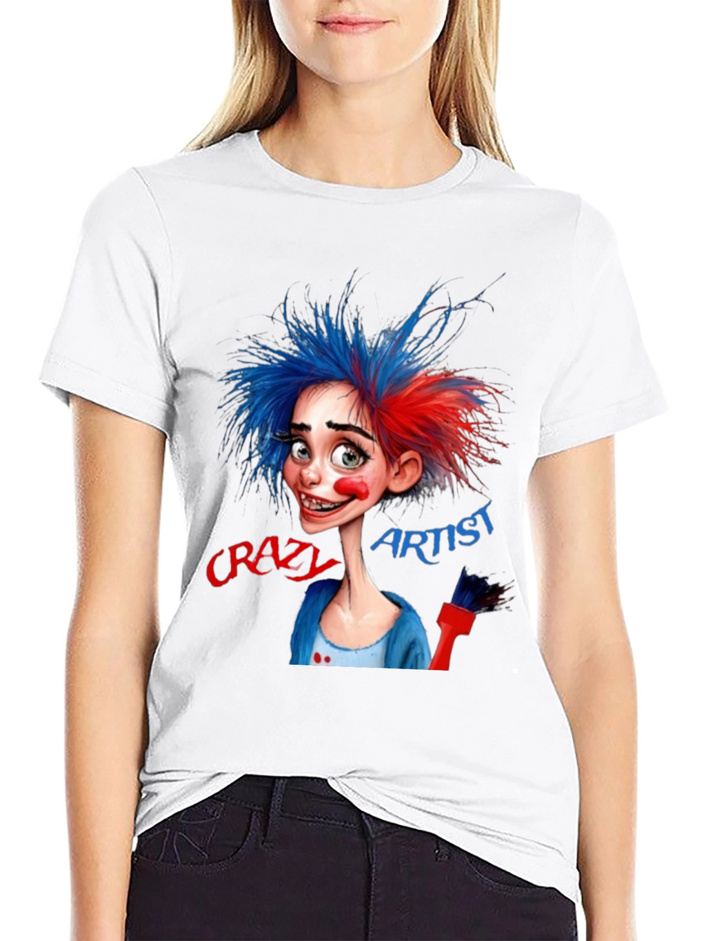 Crazy Artist Graphic T-Shirt