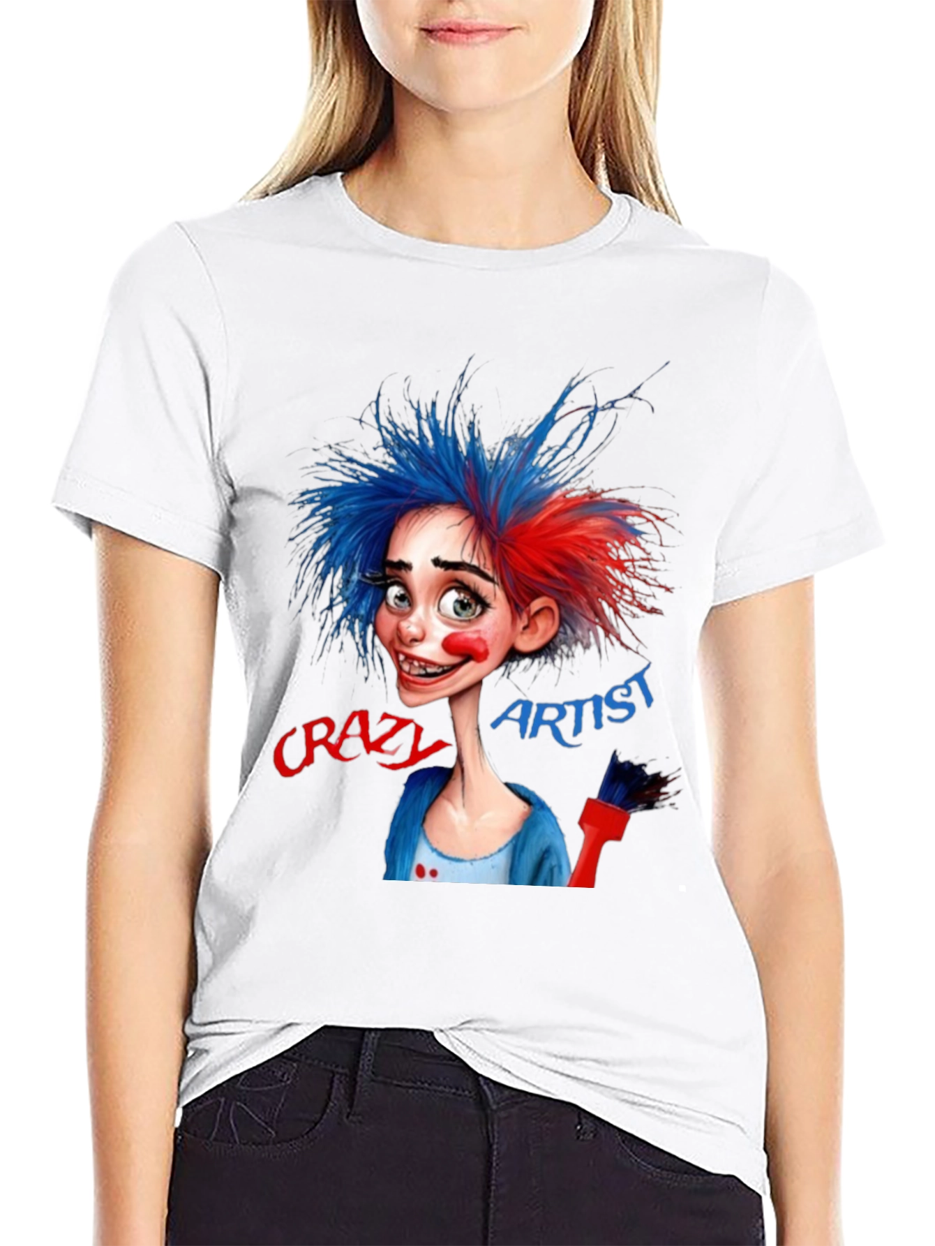 Crazy Artist Graphic T-Shirt