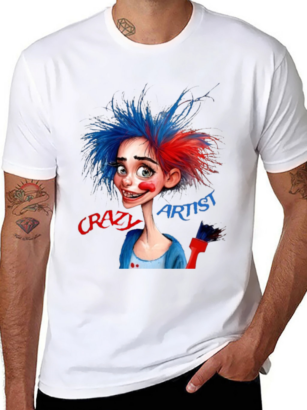 Crazy Artist Graphic T-Shirt