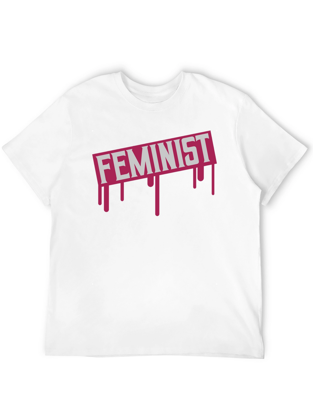 Feminist Drip Graphic Tee - Black Cotton T-Shirt