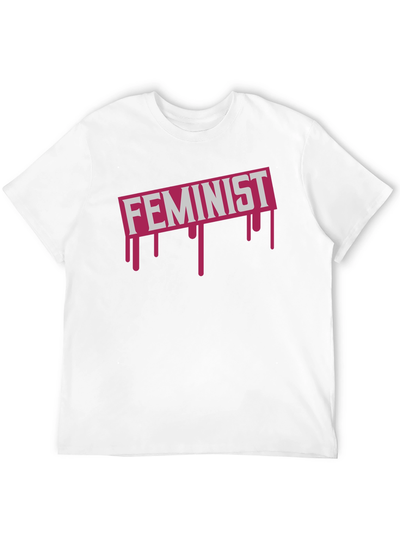 Feminist Drip Graphic Tee - Black Cotton T-Shirt