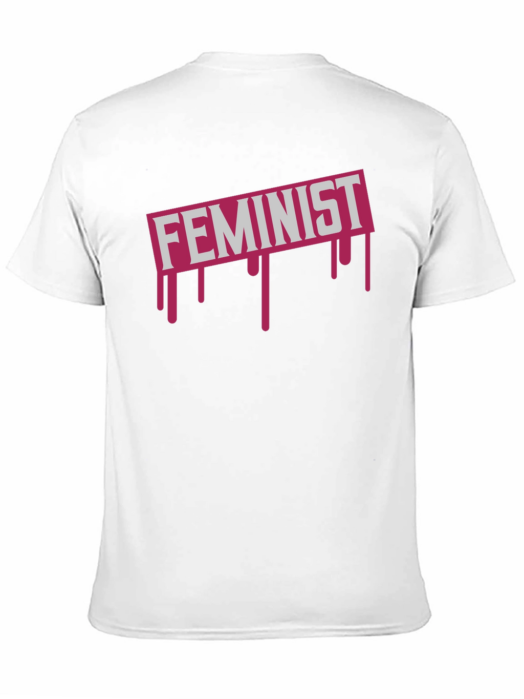 Feminist Drip Graphic Tee - Black Cotton T-Shirt