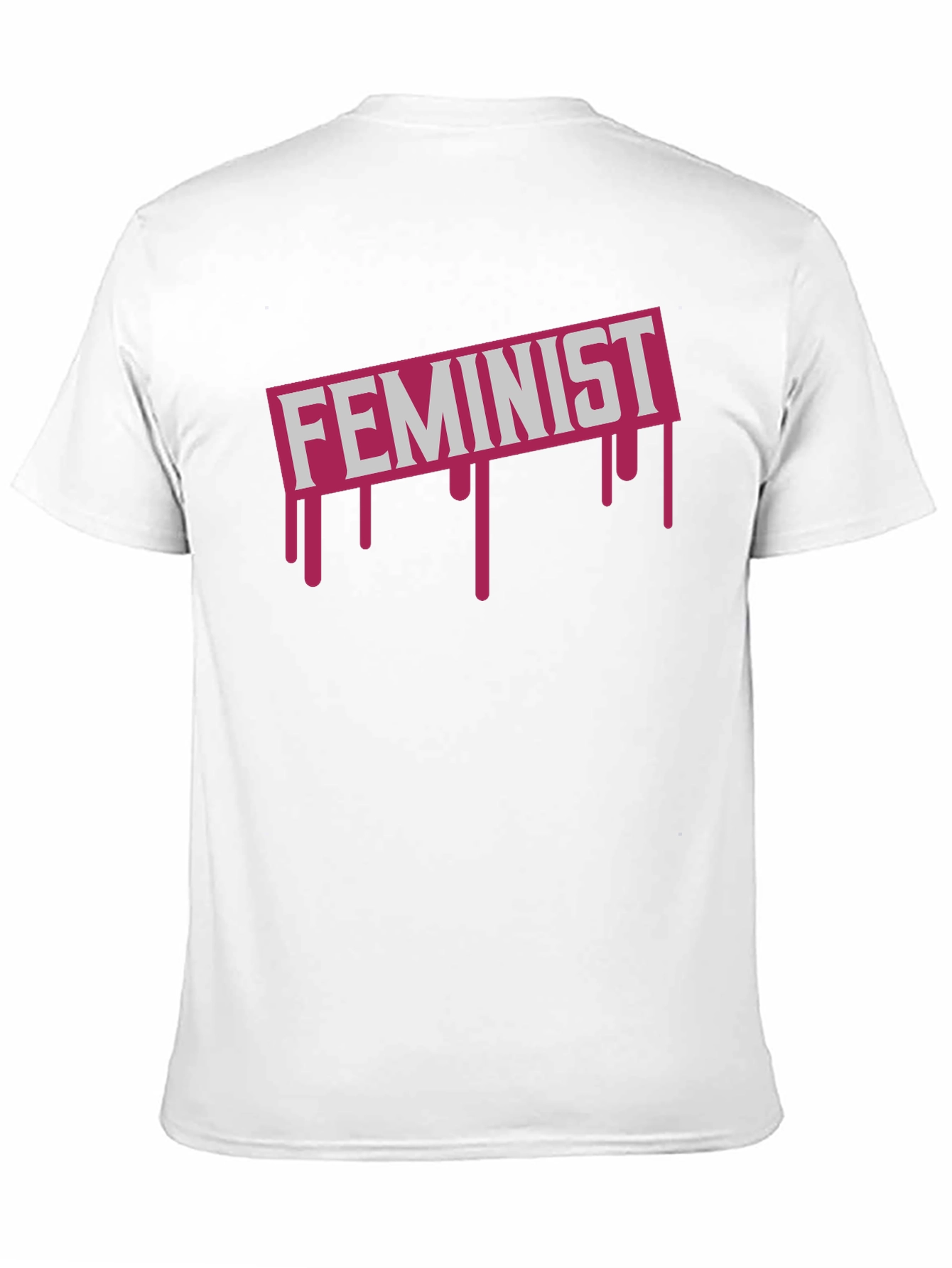 Feminist Drip Graphic Tee - Black Cotton T-Shirt