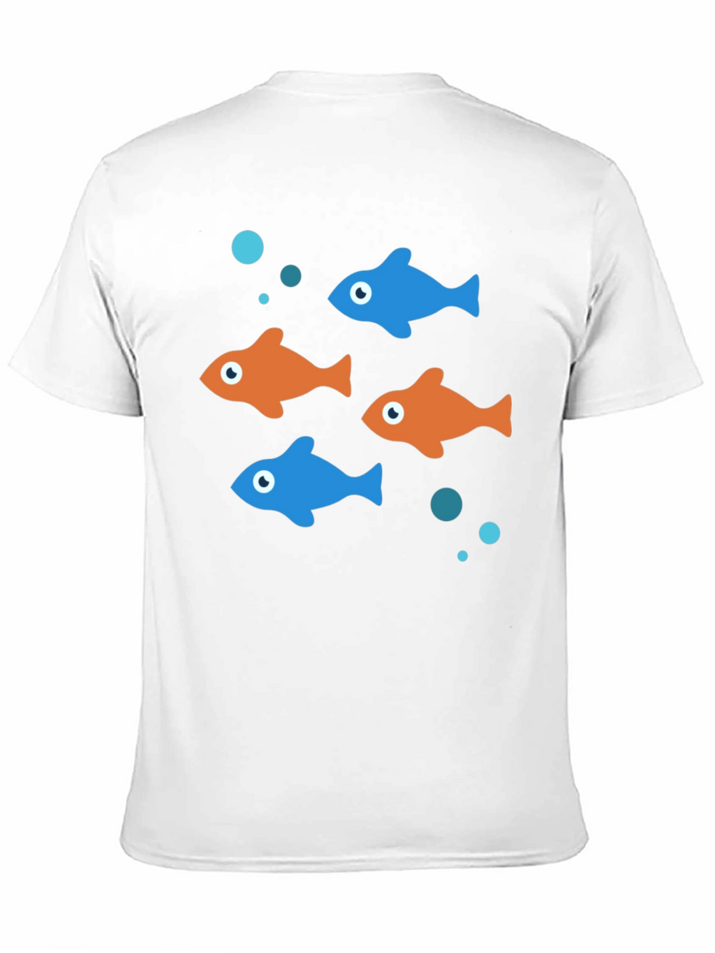 Fun Fish Graphic Tee - Black Cotton T-Shirt