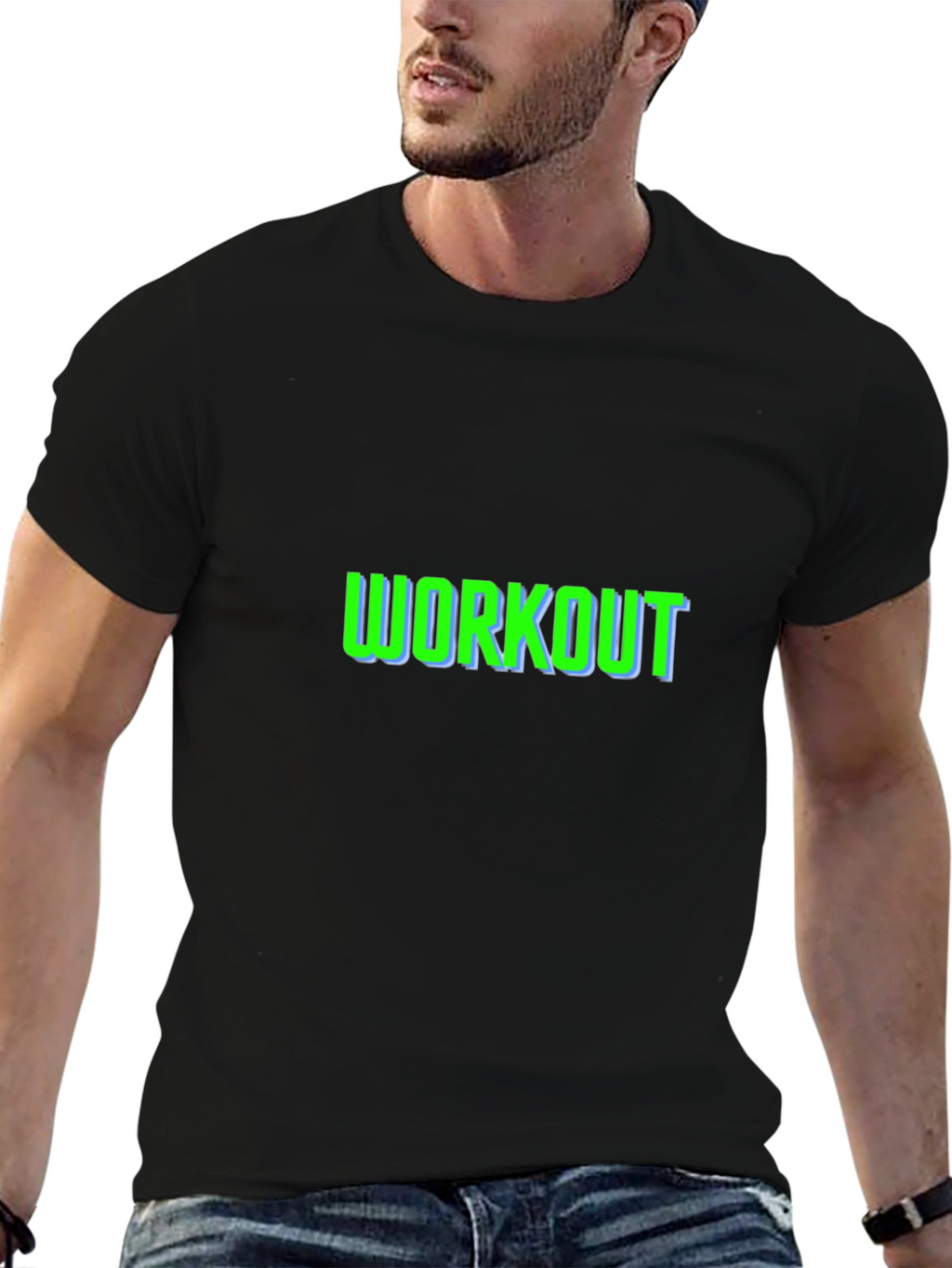 Workout Graphic Black T-Shirt