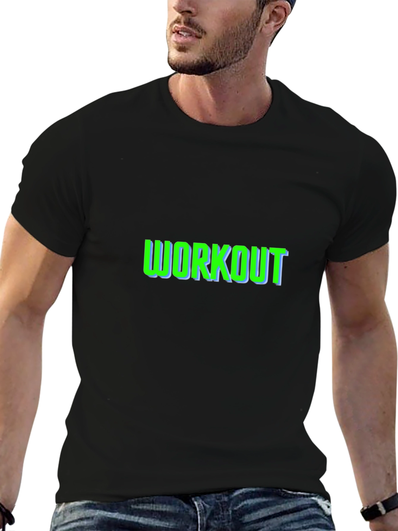 Workout Graphic Black T-Shirt