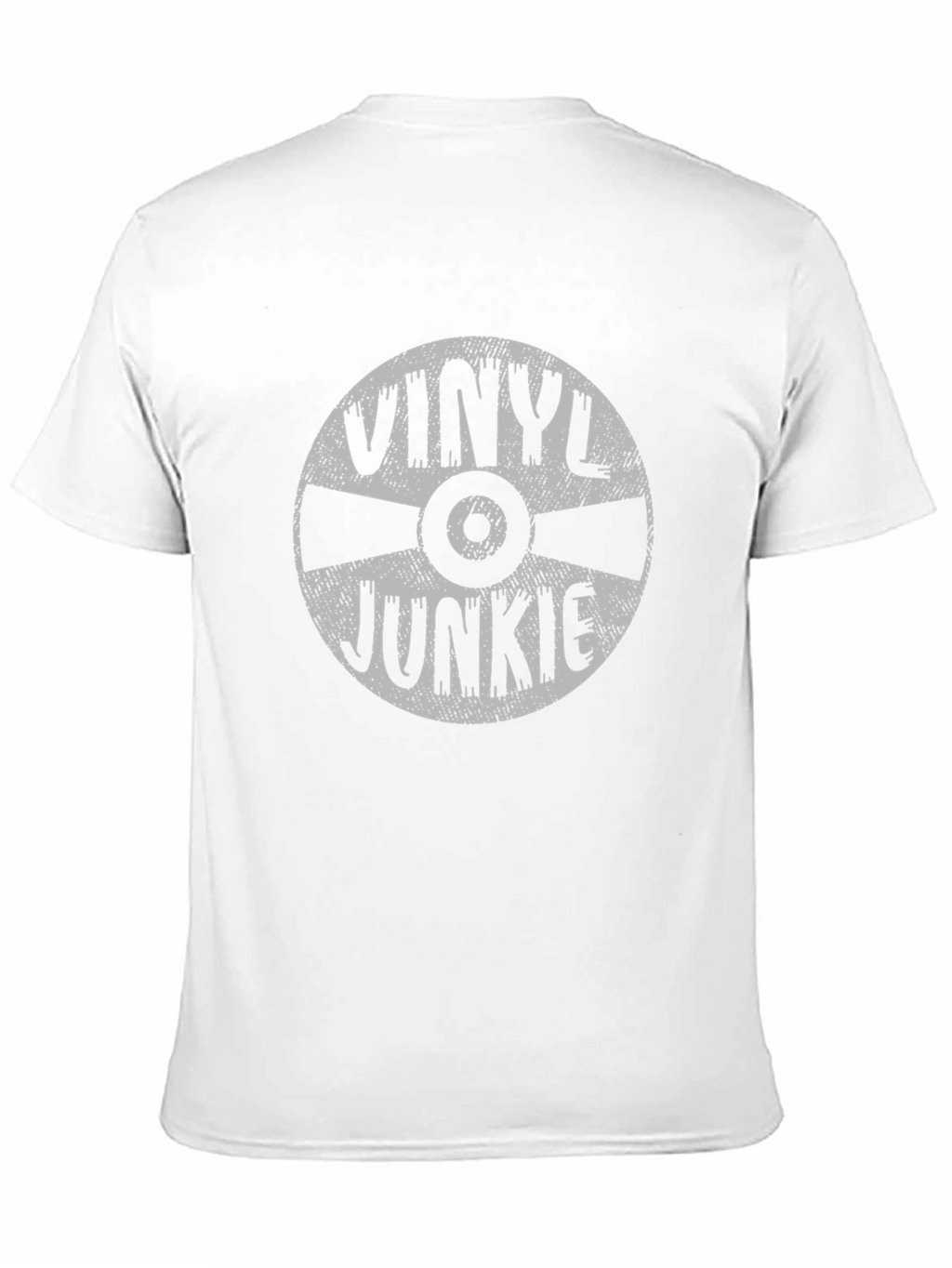 Vinyl Junkie Graphic Tee - Black Casual T-Shirt