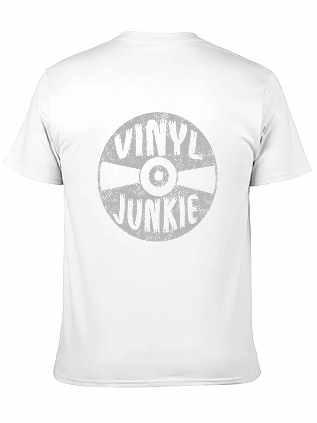 Vinyl Junkie Graphic Tee - Black Casual T-Shirt