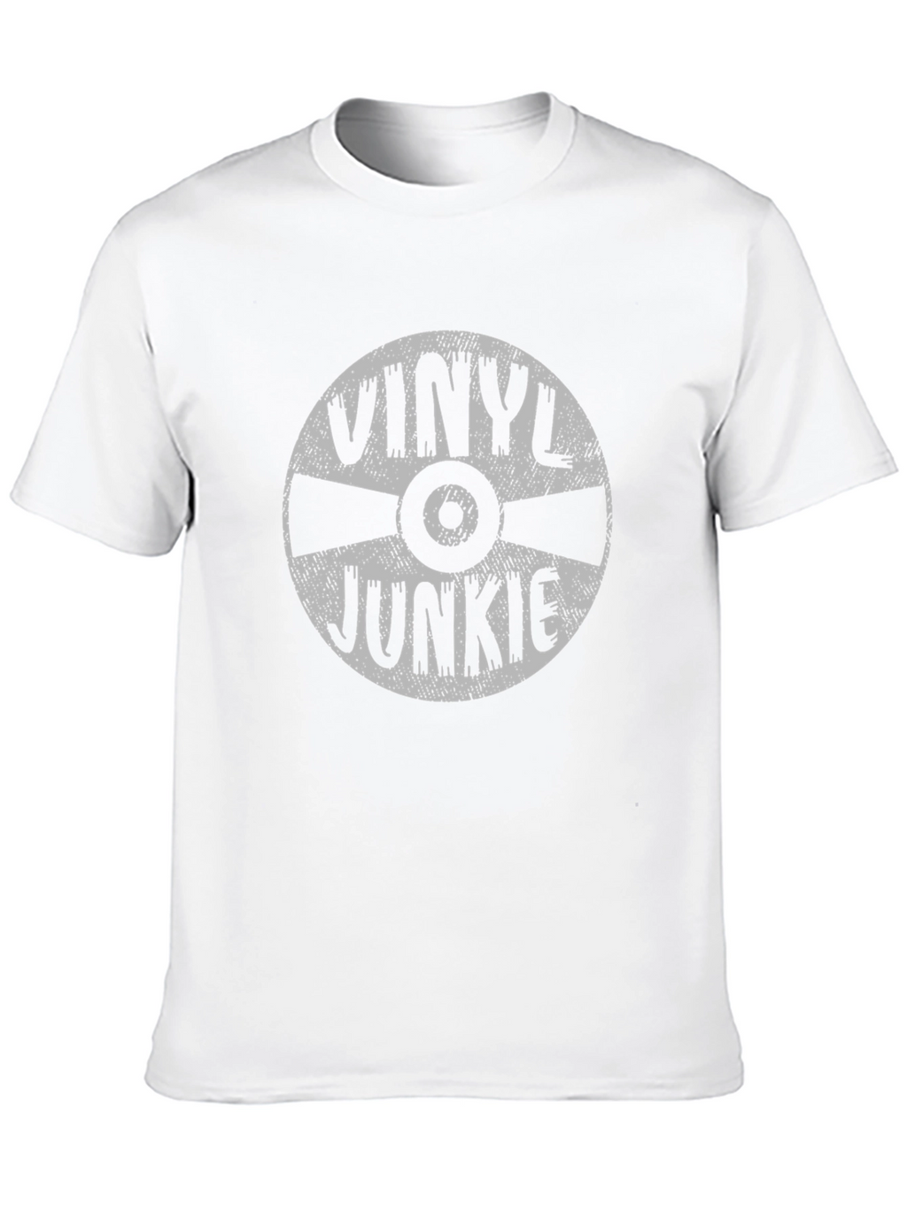 Vinyl Junkie Graphic Tee - Black Casual T-Shirt