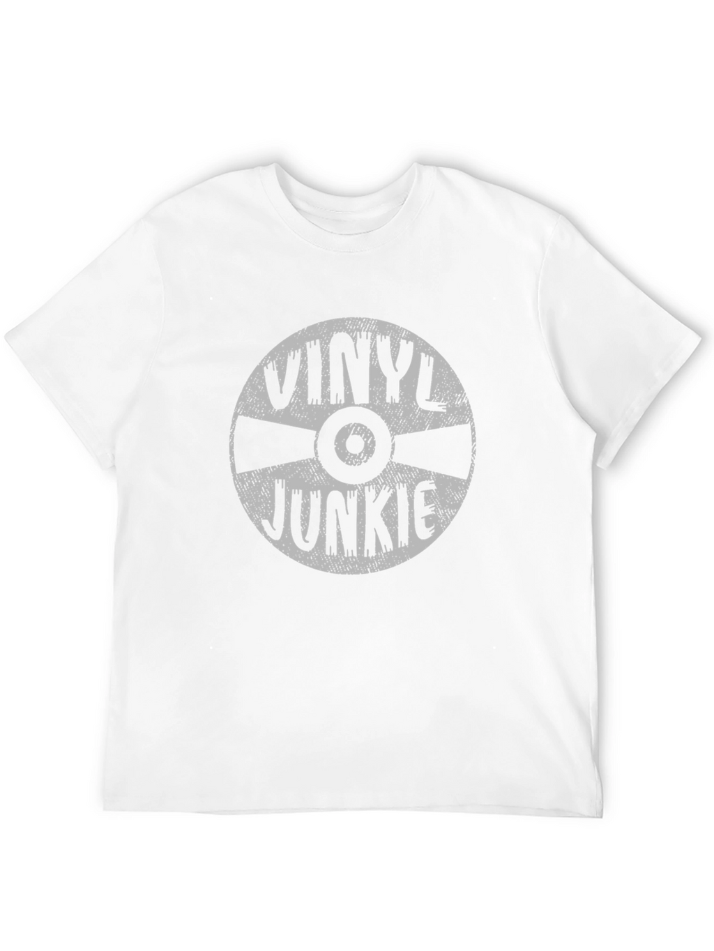 Vinyl Junkie Graphic Tee - Black Casual T-Shirt