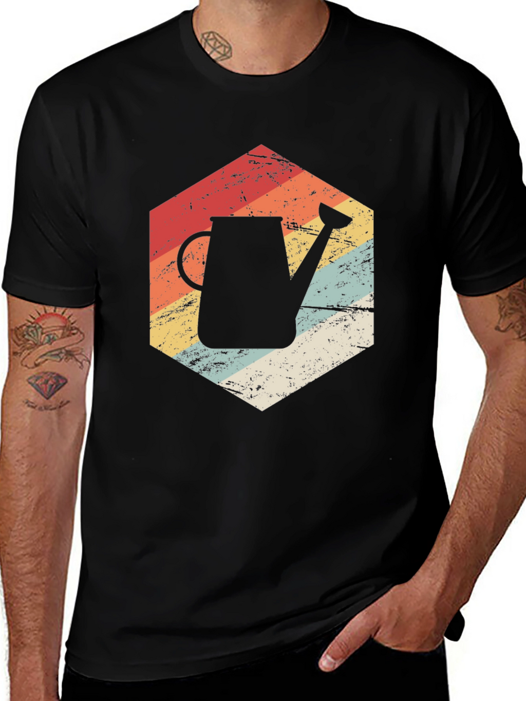 Retro Garden Watering Can T-Shirt