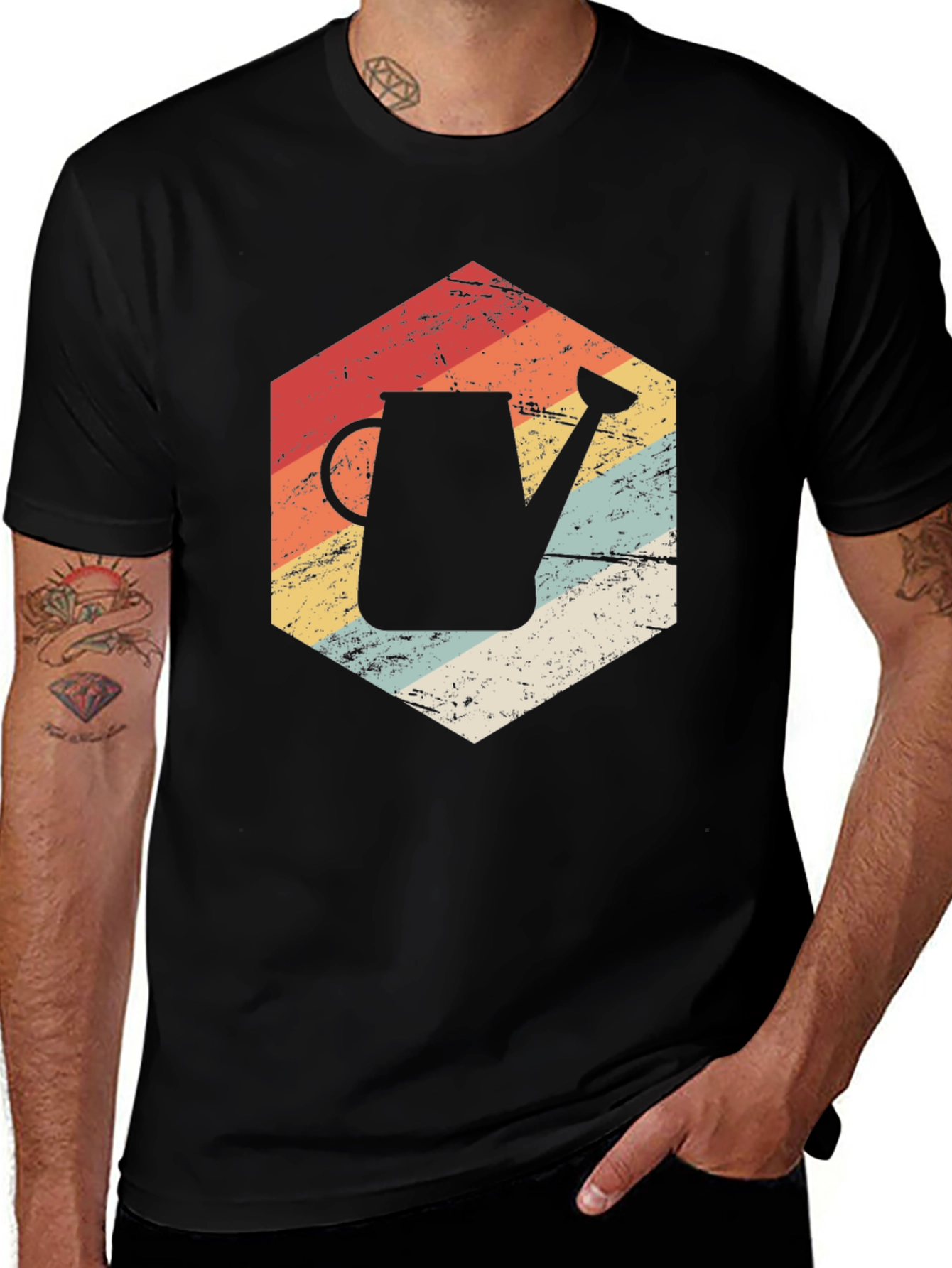 Retro Garden Watering Can T-Shirt