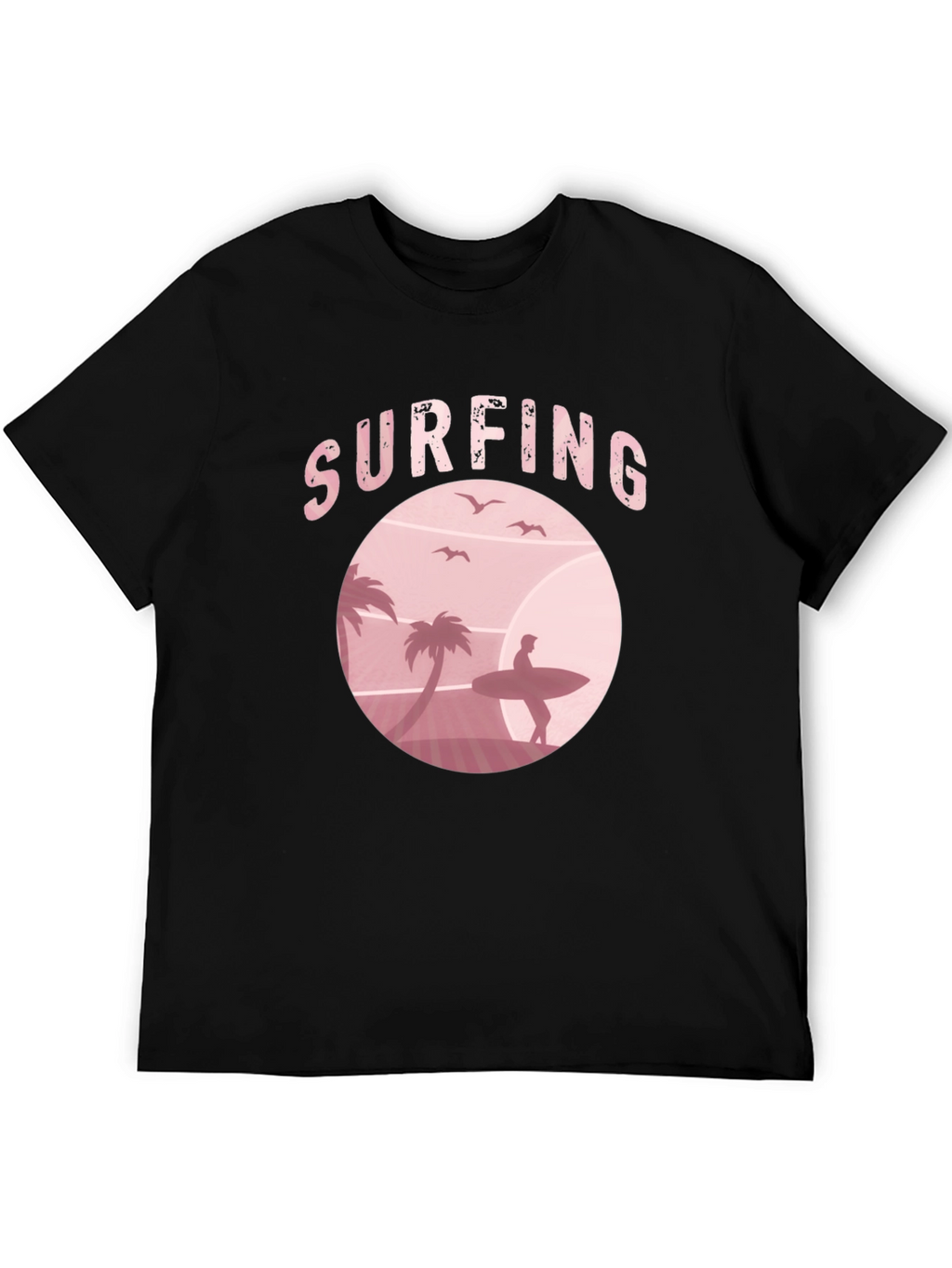 Surfing T-Shirt Retro Sunset Beach Design