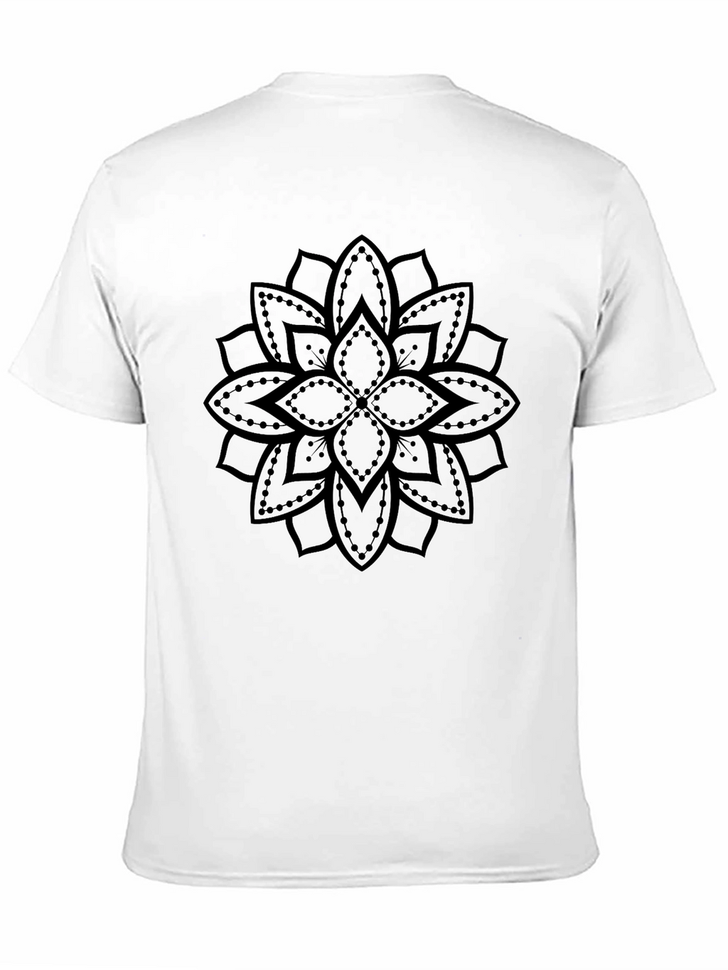 Black Mandala Graphic Tee - Stylish Unisex Cotton T-Shirt