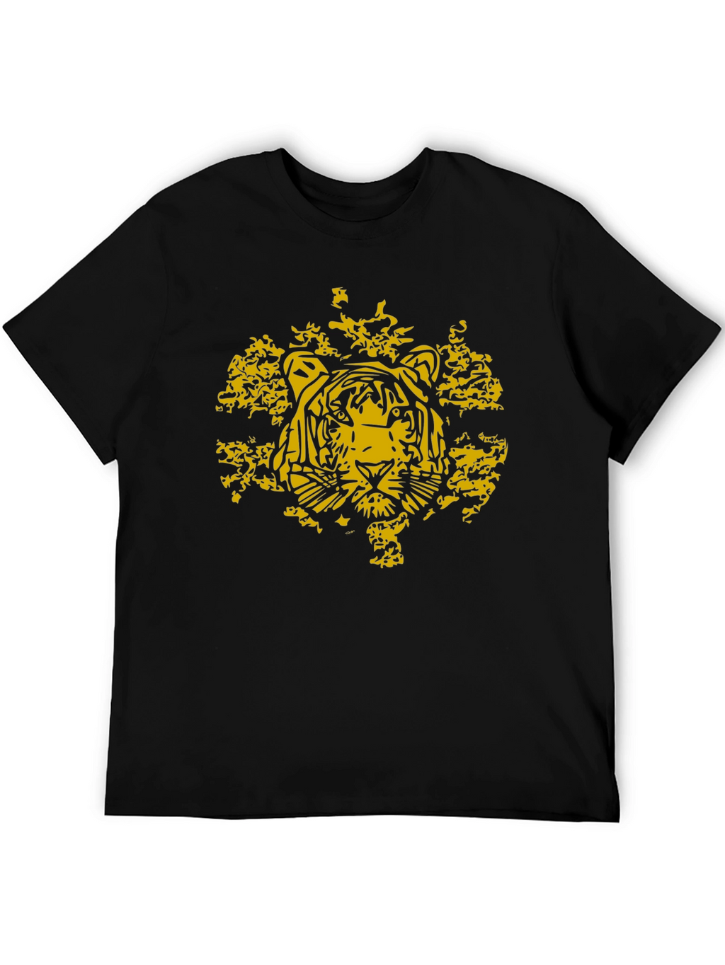 Tiger Graphic Tee - Stylish Mens Black T-Shirt