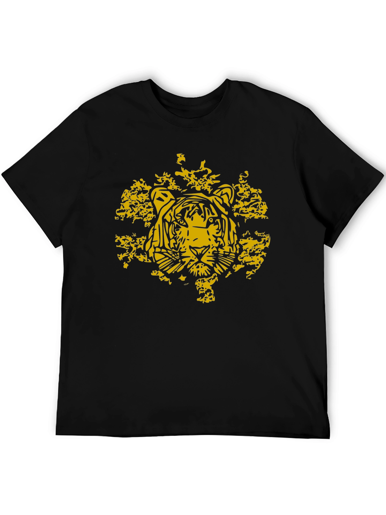 Tiger Graphic Tee - Stylish Mens Black T-Shirt