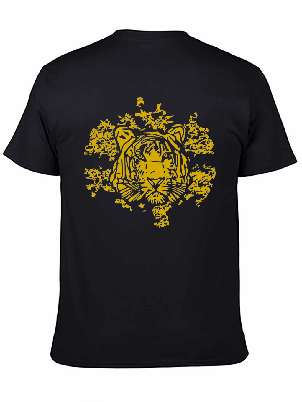 Tiger Graphic Tee - Stylish Mens Black T-Shirt