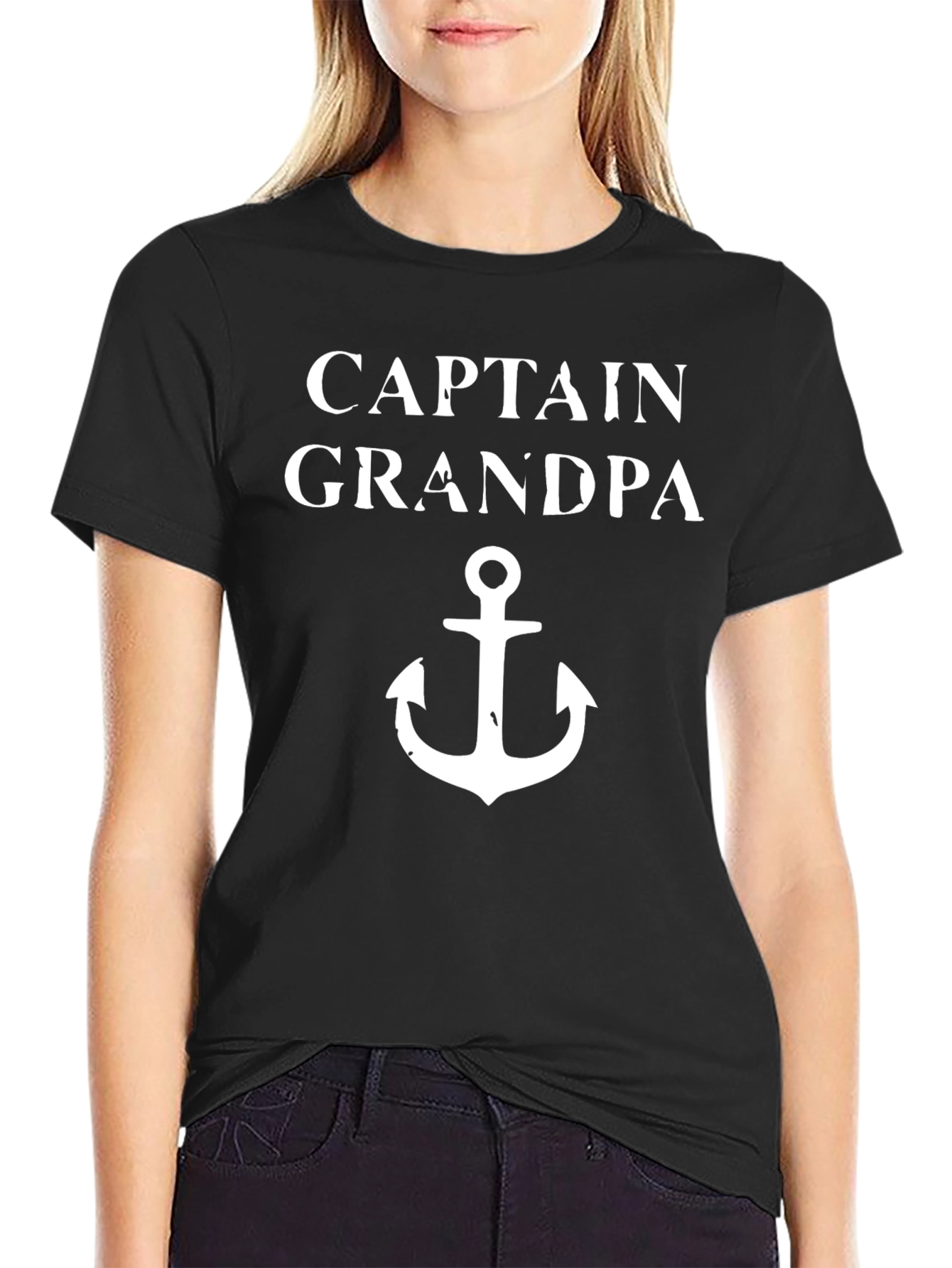 Captain Grandpa Anchor T-Shirt - Novelty Gift
