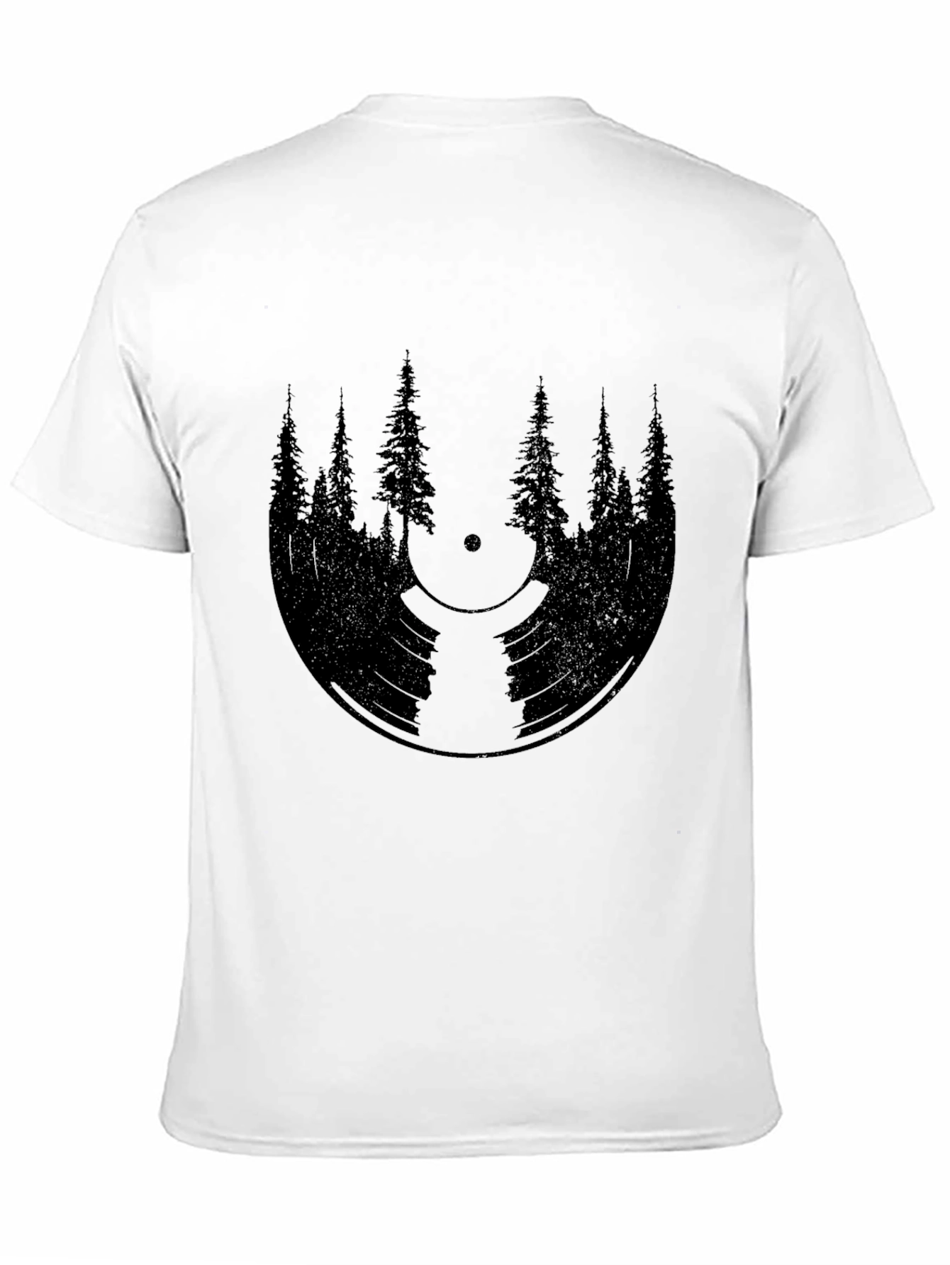 Vinyl Forest Graphic Tee - Nature Music Lover Shirt