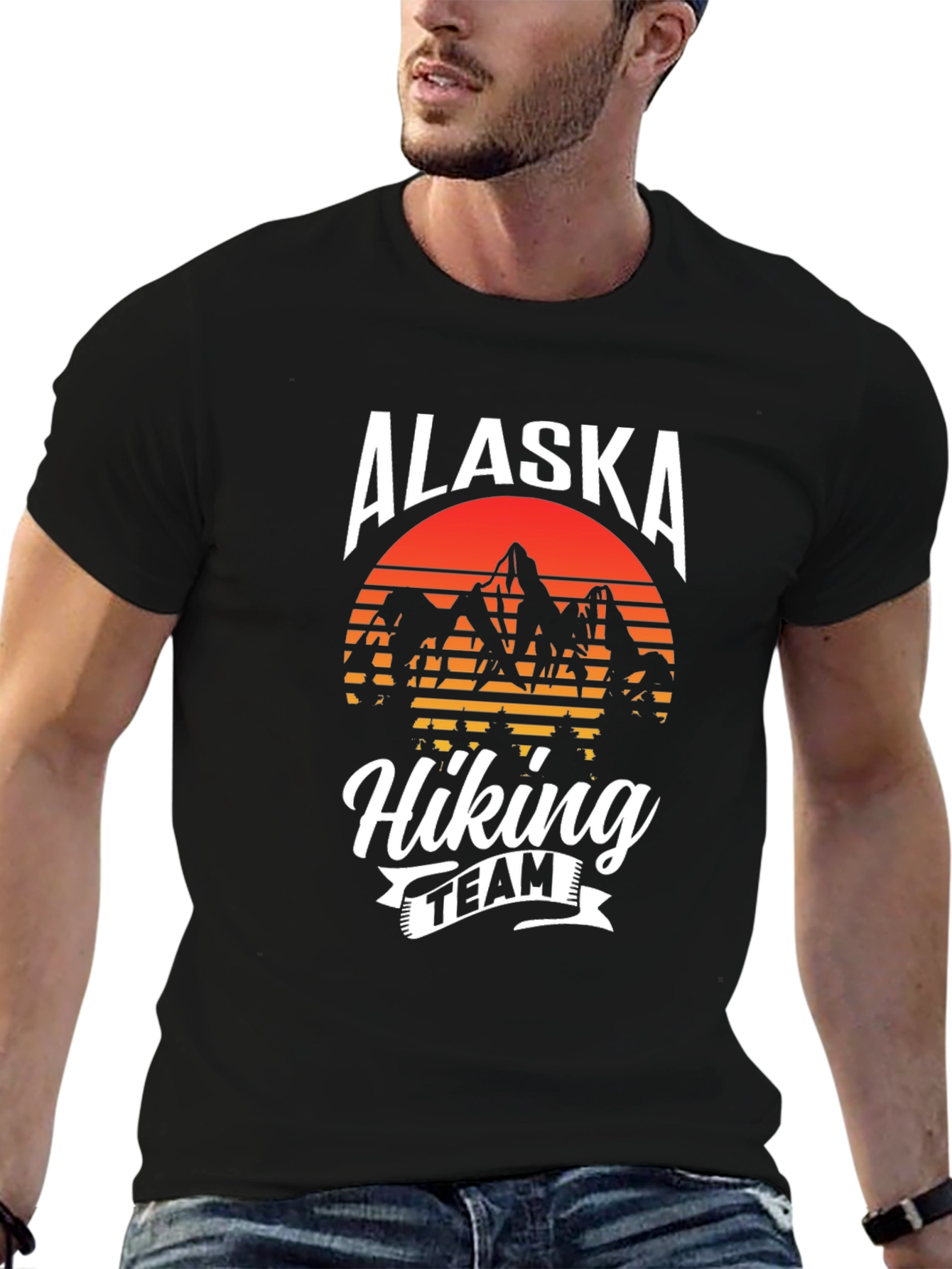 Alaska Hiking Team Graphic Tee - Black