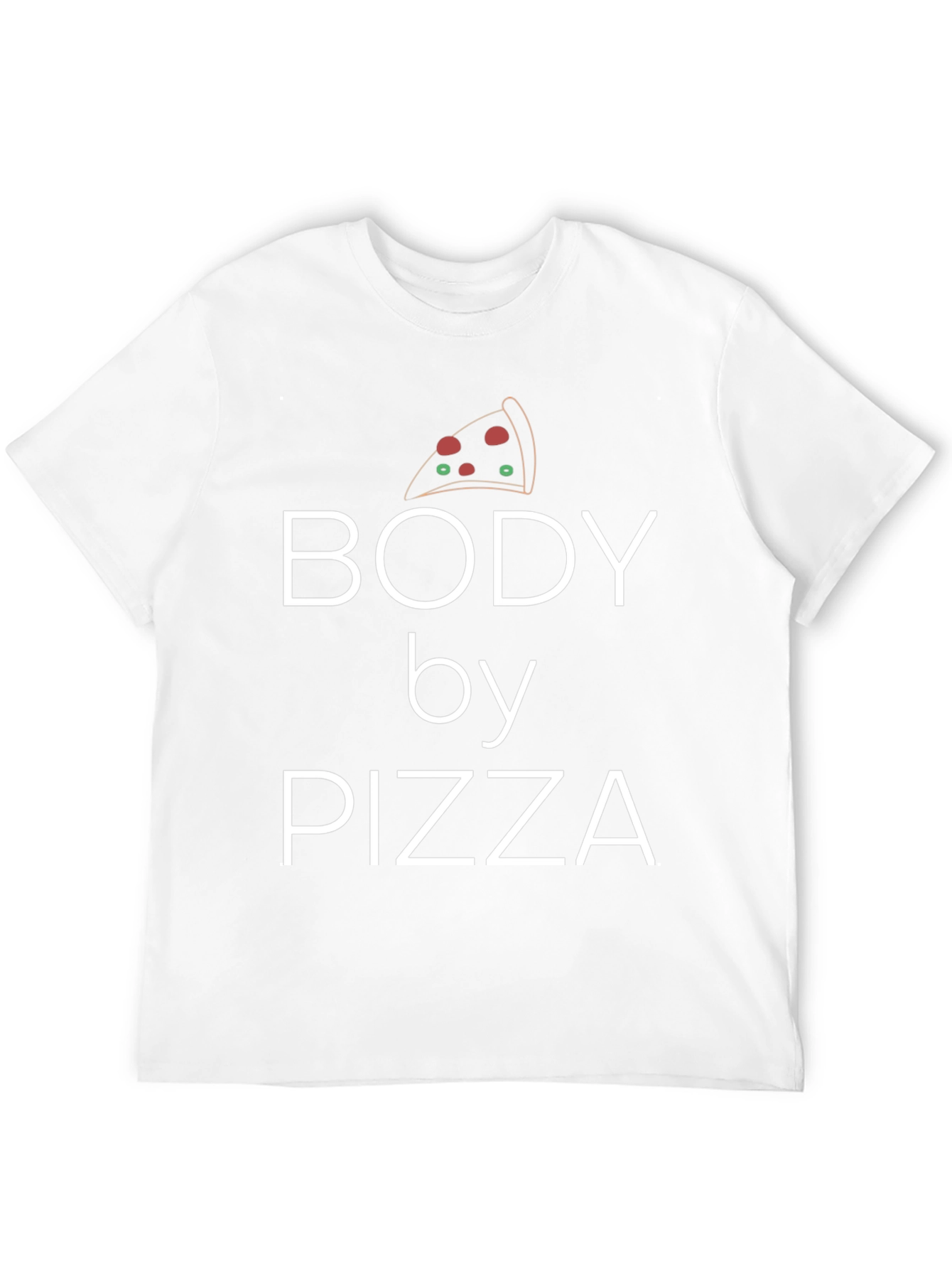 Body By Pizza Black Graphic T-Shirt