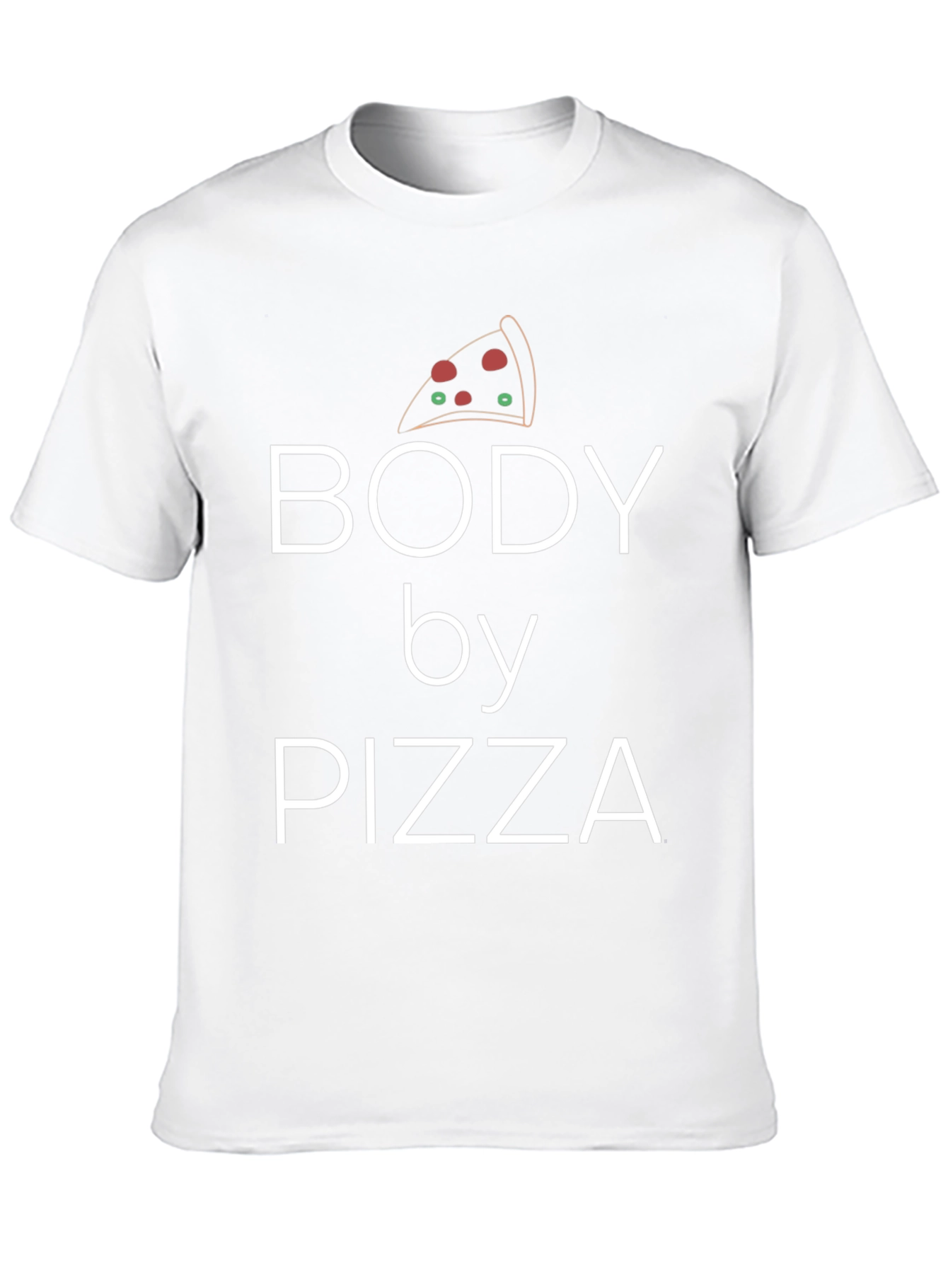 Body By Pizza Black Graphic T-Shirt