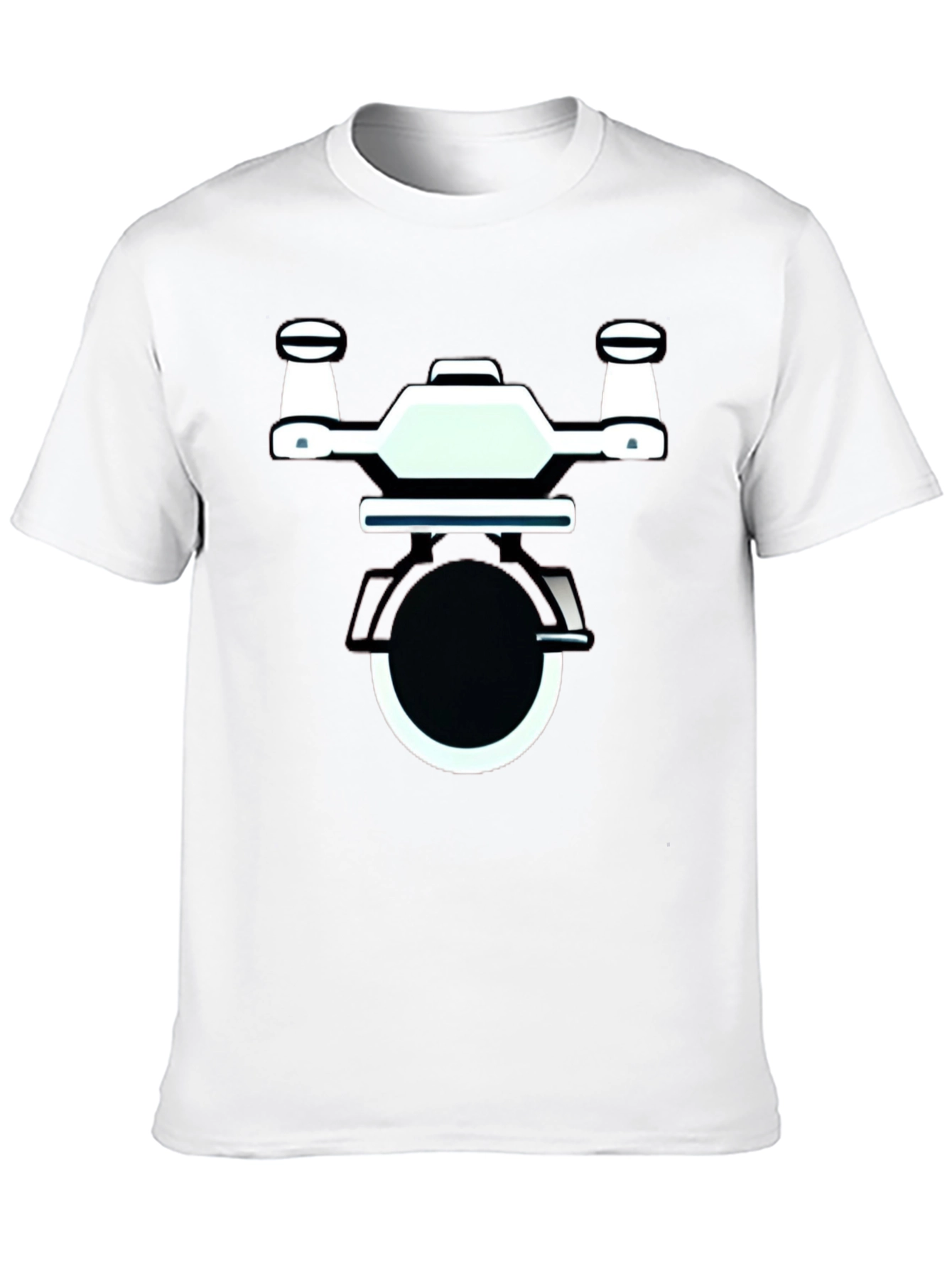 Drone Graphic Black T-Shirt | Modern Design