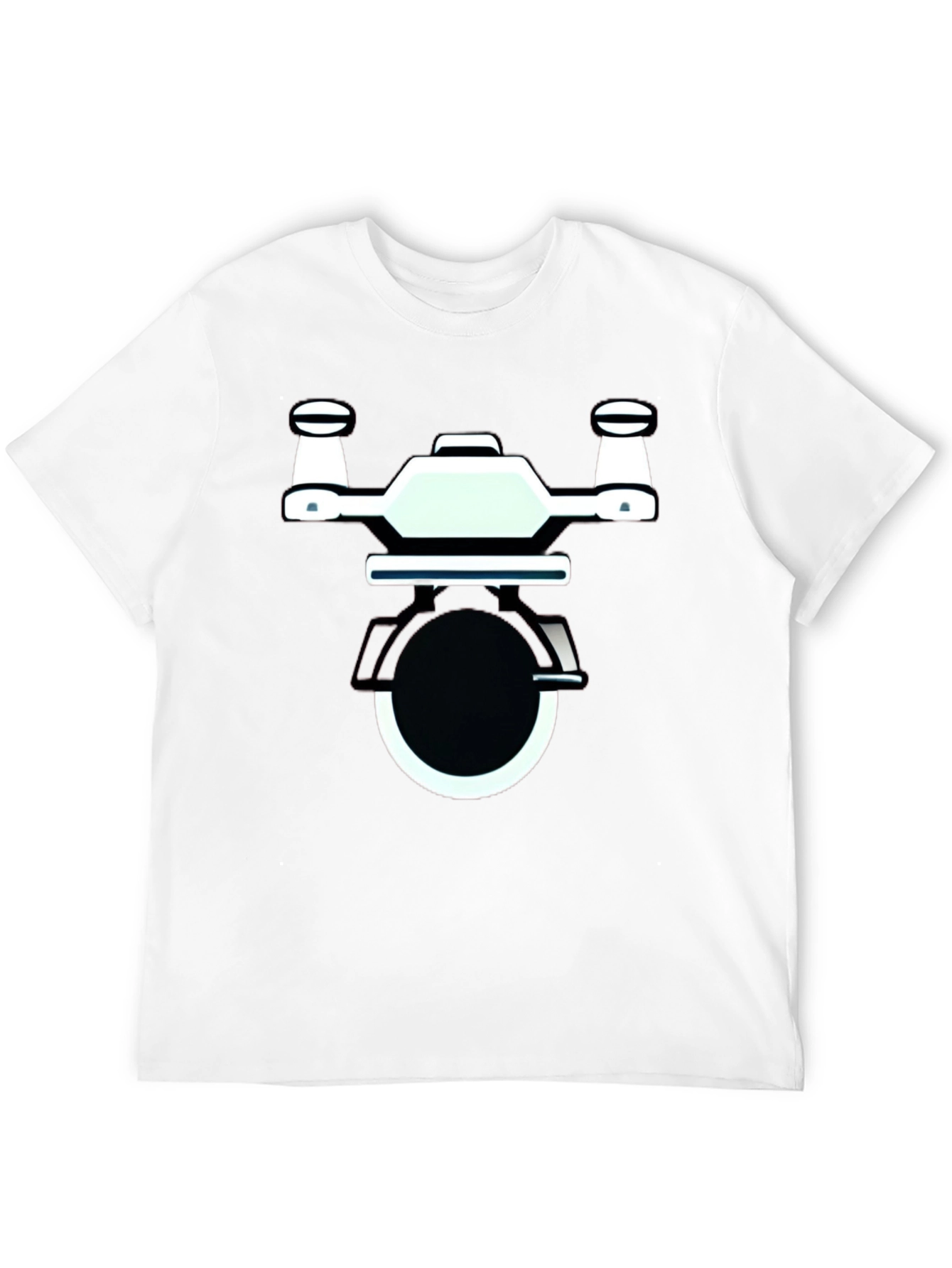 Drone Graphic Black T-Shirt | Modern Design